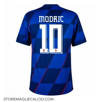 Croazia Luka Modric #10 Maglia Gara Trasferta Repliche Europei 2024